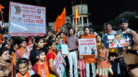 political leader entry ban in indapur village galandwadi maratha reservation