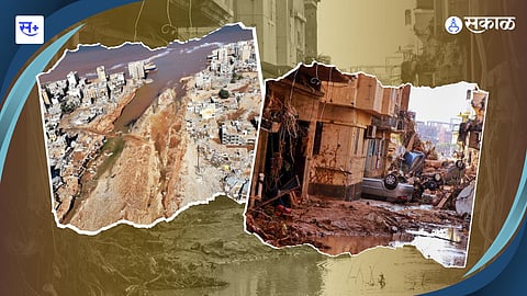  Libya Flood : पूर आणि चक्रीवादळाच्या तडाख्याने लिबियात दाणादाण उडवली आहे.