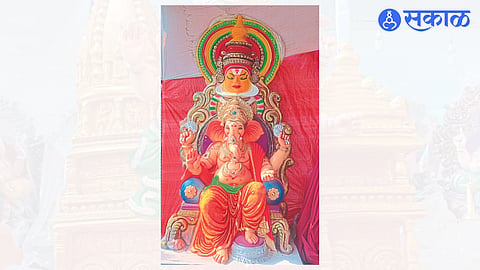 Kantara Ganesha idol  in the market.
