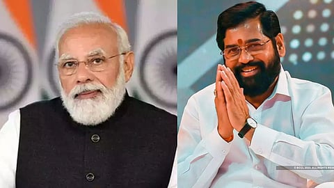 Narendra modi and Eknath Shinde 