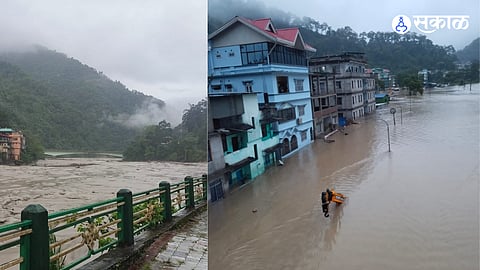 cloudburst  heavy rain in Sikkim Eight soldiers died 23 missing monsoon flood weather