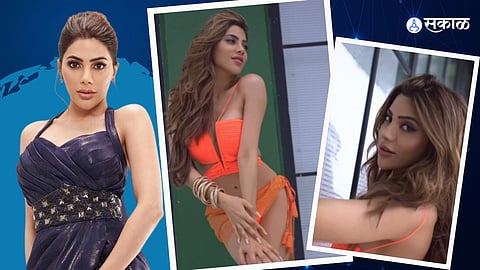 Nikki tamboli trolls for Wearing Bhagwa Bikini after Shah Rukh Khan Deepika 
