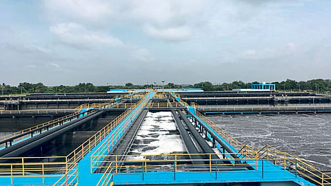STP plants sewage water treatment plant treat drainage water 70 MLD of water is being treated daily 