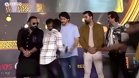 Animal Pre Release Event Mahesh Babu fan jumps on stage and then Video goes viral