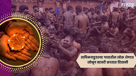 Cow Dung Festival in diwali karnataka 
