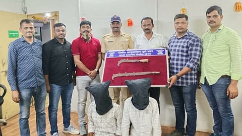 two suspects who were carrying Koyta were arrested by Loni Kalbhor police