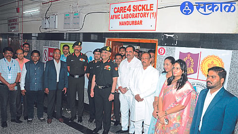 Guardian Minister Anil Patil at the inauguration of Sickle Cell Scanning Lab by Pune's Arm Force Medical College, District General Hospital and Government Medical College