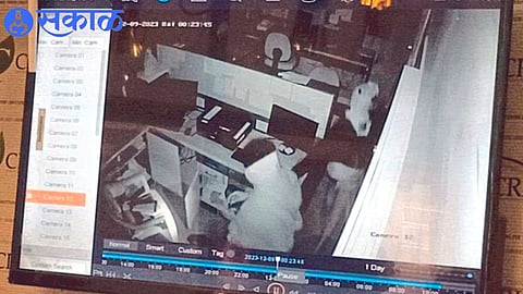  the thief was caught on CCTV.