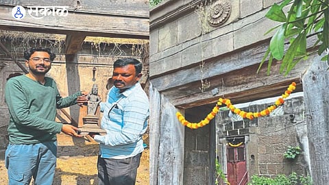 दोनशे वर्षांची पाषाणाची विठ्ठल मूर्ती आढळली!सरदार त्रिंबक डेंगळे वाड्यातील ऐतिहासिक ठेवा