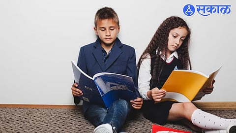 Girl and Boy Reading