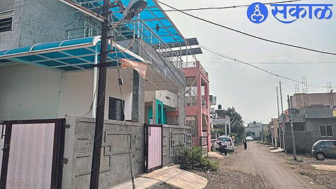 Dangerous electric wires hanging in front of a house in Parshwanathnagar area here.