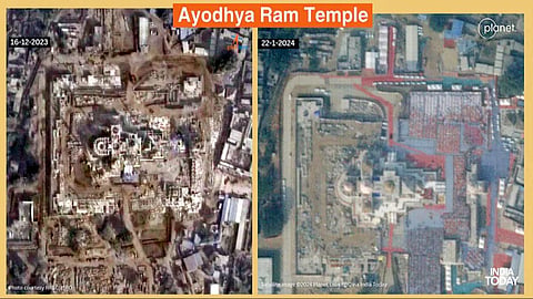 Ayodhya Ram Temple Satellite Photos
