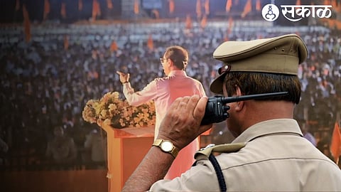 Shiv Sena convention public meeting well arranged in tight security Secret Branch alert with special teams 