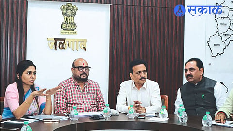 MP Raksha Khadse speaking in a meeting with the officials of the National Highway Authority at the Collector's office