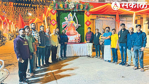 The lighting and decoration done to the Shri Ram temple located at Savata Chowk in Sangameshwar area here.