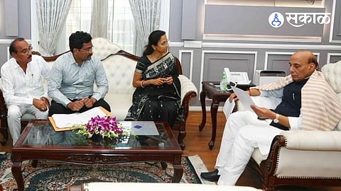 nda near home maintenance supriya sule meets rajnath singh allow them permission to develop homes
