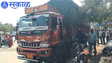 Gutkha truck seized by police.