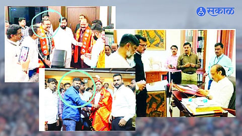Shivsena UBT Sanjay Raut Slam CM Shinde  Ajit Pawar Over Photo with Criminals asif dadhi Dipak Sapke hemant dabhekar  