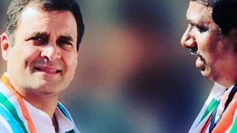 Rahul Gandhi and  santosh kene