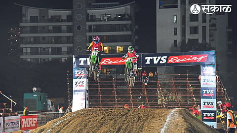 Exciting moments during the MRF Mogrip Supercross Championship race.
