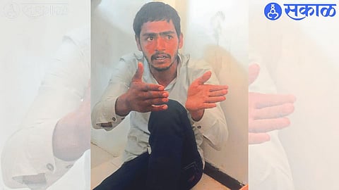 Suspect detained by police.