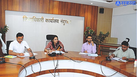District Collector Manisha Khatri while giving information in a press conference regarding the Lok Sabha elections