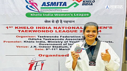 Radhika Sharma wins silver medal in taekwondo at Khelo India Games