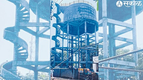 Construction of new water tank at Adarsh ​​Chowk here