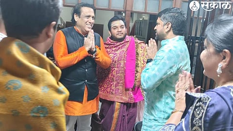 Actor Former MP Govinda Ahuja at trimbakeshwar 