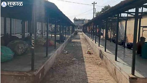 A new vegetable market awaiting inauguration.