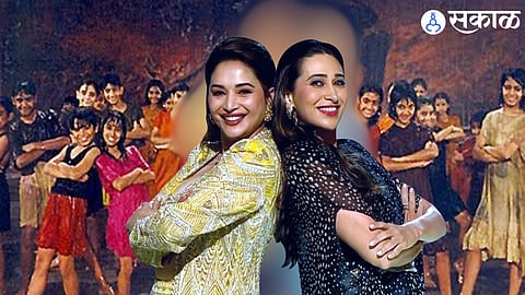 madhuri dixit and karishma kapoor dance on chak dhum dhum song dil toh pagal hai 


