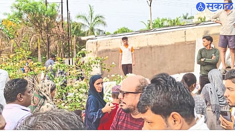 Guardian Minister Gulabrao Patil visited the incident site