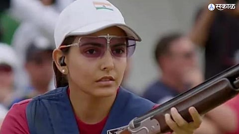 Maheshwari Chauhan secured issf olympic quota shooting qualification shotgun 2024 india 


