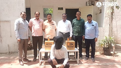 Suspect with illegal country liquor stock in Cidco. 