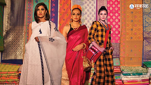 Fashion of khadi material dress wearing vs styling