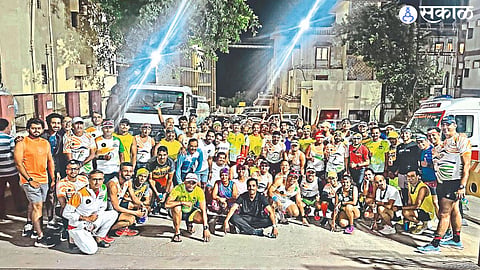 Runners participating for a practice run here.