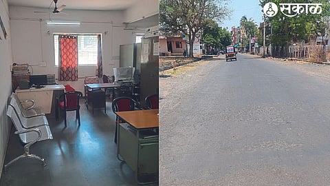 As the government officials and employees are busy with election work, the office is crowded and in the second photo, the streets of the city are deserted due to the intense heat of the sun.