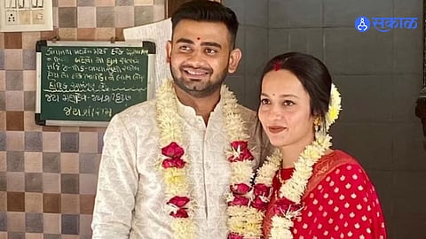 Newly married couple in rajkot Fire
