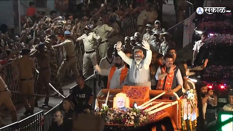 PM Modi Mumbai roadshow : ''जुने रेकॉर्ड तोडणार'' मोदींच्या मुंबईतील 'रोड शो'ला तुफान प्रतिसाद; पंतप्रधान म्हणाले...