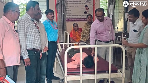 While questioning the patients at the Primary Health Center on Wednesday
