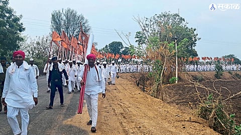 Sant Sri Gajanan Maharaj palakhi entered Akola 