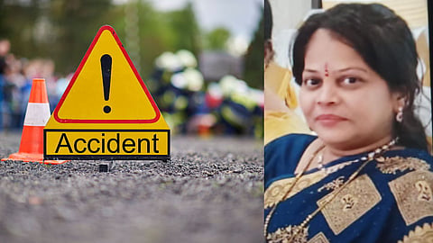 woman died in Dombivli after being crushed by a dumper Marathi News Update  