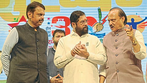 Devendra Fadnavis, Eknath Shinde and Ajit Pawar