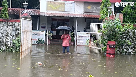 mumbai rain update Dombivli Post Office like flood condition water pumping