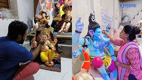 राज्यात 'या' ठिकाणी बनलेले  बाप्पा पोहचले फॉरेनला; शेट्टी दाम्पत्याकडे मूर्तींची मागणी वाढती !