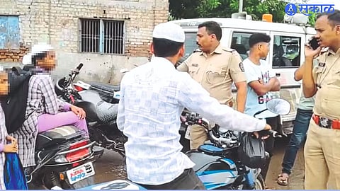 Police taking action in traffic cases.