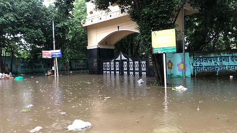 Vadgaon Sheri Cemetery in Flood Water