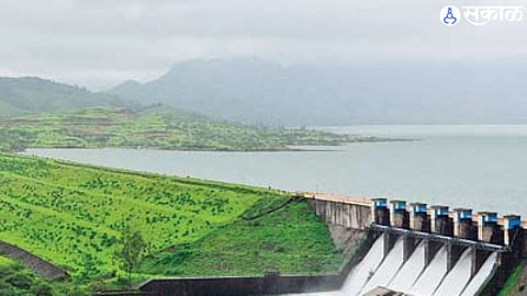 water released from Koyna Dam into riverbed 