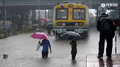Rain Affects Mumbai Local