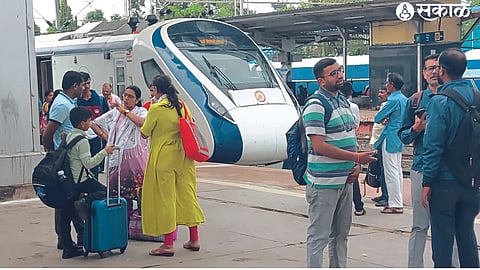 Crowd of passengers at the railway station here.